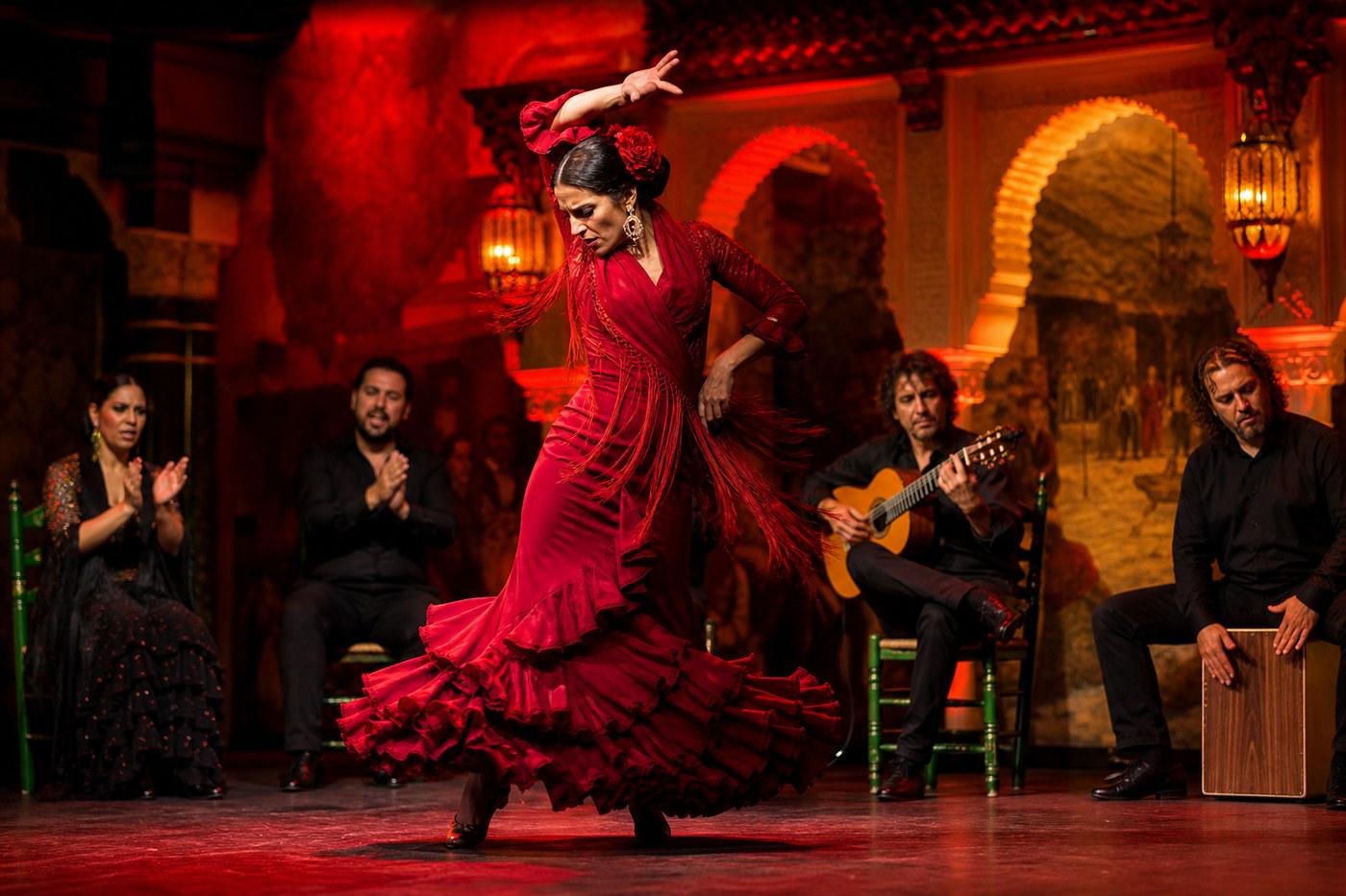 Espectáculo flamenco en tablao